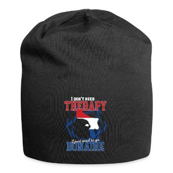 Ich brauche keine Therapie - Bonaire - Jersey-Beanie - Schwarz - Vorne