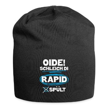 Oide schleich di rapid Mann Geschenk Geburtstag - Jersey-Beanie - Schwarz - Vorne