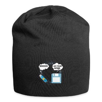 Diskette USB Flash Laufwerk Vater Computer - Jersey-Beanie - Schwarz - Vorne