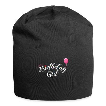 Fille d'anniversaire fille d'anniversaire - Bonnet en jersey - noir - Devant