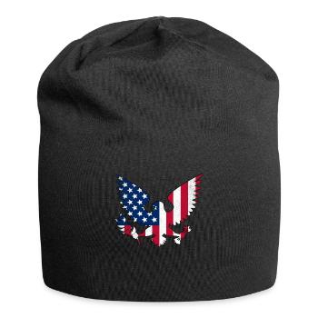American Eagle Fleur-de-lis Flag French American 4 - Bonnet en jersey - noir - Devant