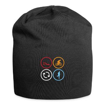 Triathlon triathlete gift gift idea - Jersey Beanie - black - Front