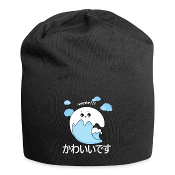 La vague kawaii - Bonnet en jersey - noir - Devant