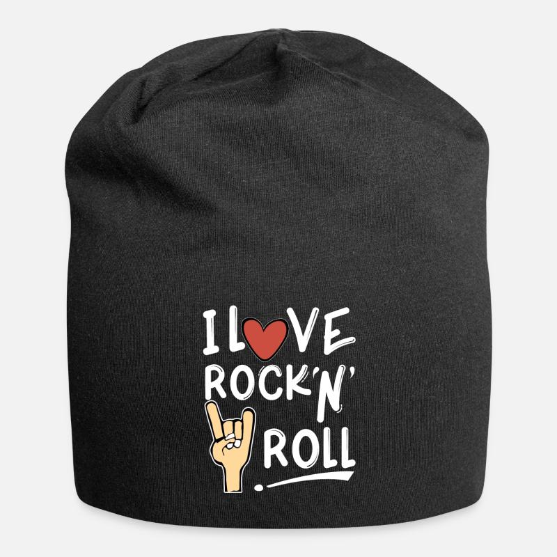 Ich Liebe Rock n Roll - Jersey-Beanie - Schwarz