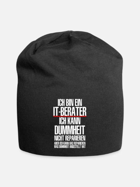 Ich Bin Ein IT BERATER Informatik Informatiker - Jersey-Beanie - Schwarz
