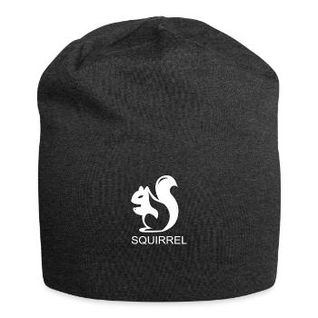 Eichhörnchen - Jersey-Beanie - Anthrazit - Vorne
