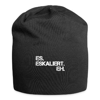 Es Eskaliert Eh cooler saufspruch trinkspruch - Jersey-Beanie - Schwarz - Vorne