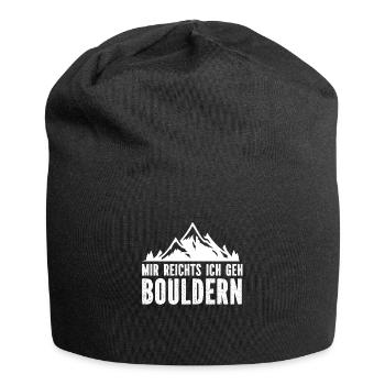 Mir Reichts Ich Geh Bouldern - Jersey-Beanie - Schwarz - Vorne
