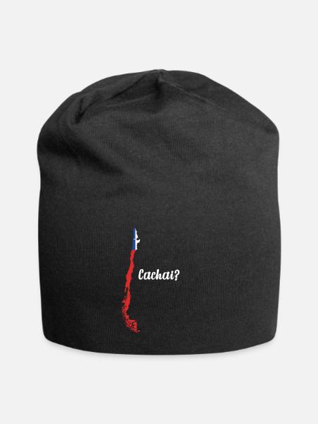 Chile Cachai Südamerika Karte Chilenische Flagge - Jersey-Beanie - Schwarz