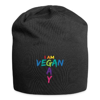 Je suis végétalien Gay Gay LGBT Vegan Bi - Bonnet en jersey - noir - Devant