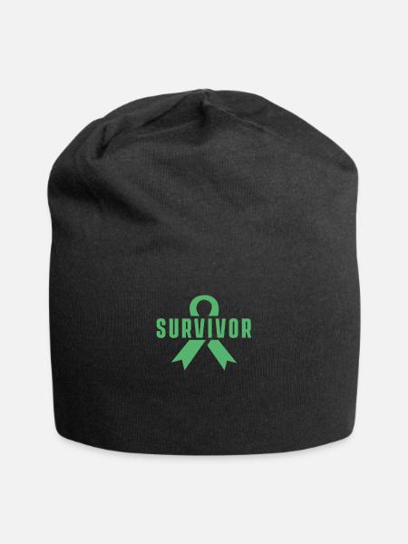 Tumor Hoffnung Brustkrebs Krebs Überlebender Sieg - Jersey-Beanie - Schwarz