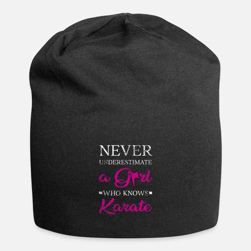 Karate Mädchen - Jersey-Beanie - Schwarz