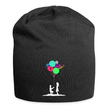 Mein Universum - Jersey-Beanie - Schwarz - Vorne