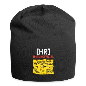HR The Unofficial Lawyer Psychologist EventPlanner - Jersey-Beanie - Schwarz - Vorne