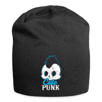 Punk rock music punk rocker punks punk gift - Jersey Beanie - black - Front