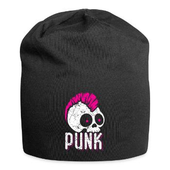 Punk rock music punk rocker punks punk gift - Jersey Beanie - black - Front