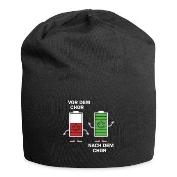 vor dem chor nach dem chor - Jersey-Beanie - Schwarz - Vorne