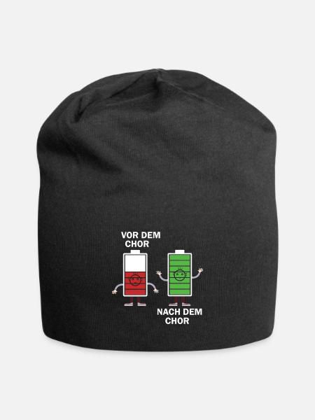vor dem chor nach dem chor - Jersey-Beanie - Schwarz