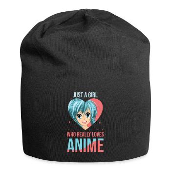 Nur Ein Mädchen Das Anime Liebt Otaku - Jersey-Beanie - Schwarz - Vorne