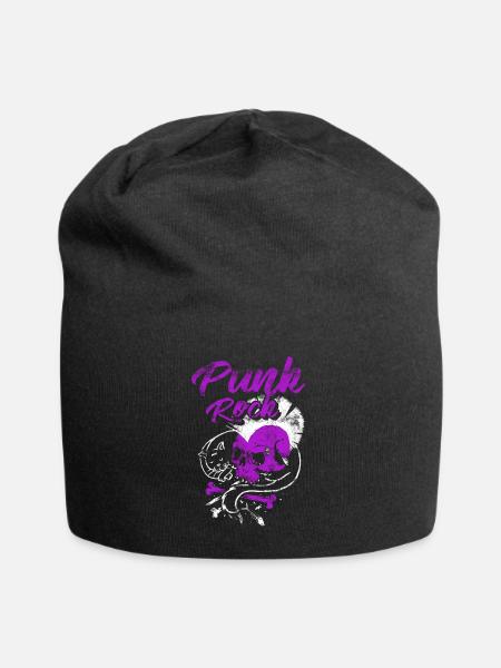 Punk rock punk punker musique rétro punks - Bonnet en jersey - noir