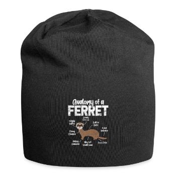 Frettchen - Jersey-Beanie - Schwarz - Vorne