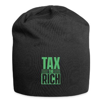 Besteuert die Reichen - Jersey-Beanie - Schwarz - Vorne