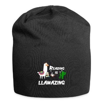 Lama - Jersey-Beanie - Schwarz - Vorne