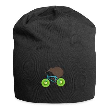 Neuseeland Kiwi Geschenk - Jersey-Beanie - Schwarz - Vorne