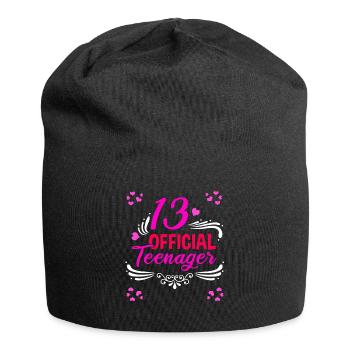 13 Official Teenagers – 13 Years Birthday Girl - Jersey Beanie - black - Front