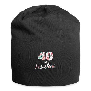 40th birthday 40 years 1980 bday gift - Jersey Beanie - black - Front