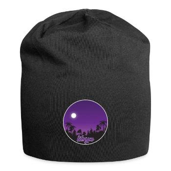 libya purple paradise - Jersey Beanie - black - Front