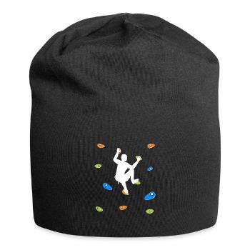Climbing the wall - Jersey Beanie - black - Front