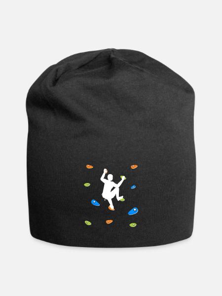 Climbing the wall - Jersey Beanie - black