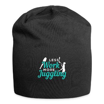 Less work, more Juggling - Jersey-Beanie - Schwarz - Vorne