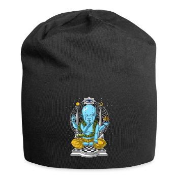 Shiva Psychedelic Meditation - Jersey Beanie - black - Front
