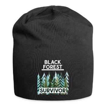 Black Forest survivor, nature, forest, gift - Jersey Beanie - black - Front