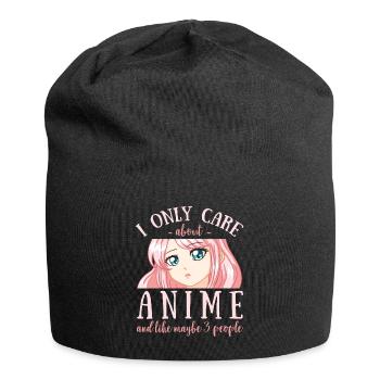 Je ne me soucie que de l'anime - Bonnet en jersey - noir - Devant