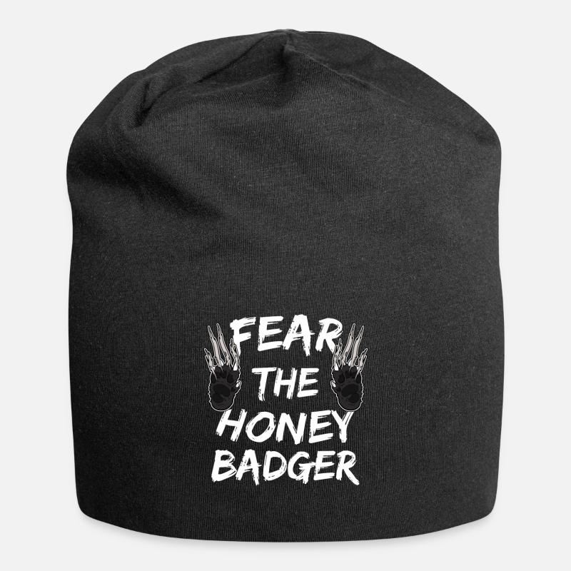Fear The Honey Badger - Jersey-Beanie - Schwarz