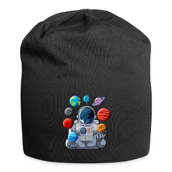 Astronaut Planet Jongleur - Jersey-Beanie - Schwarz - Vorne