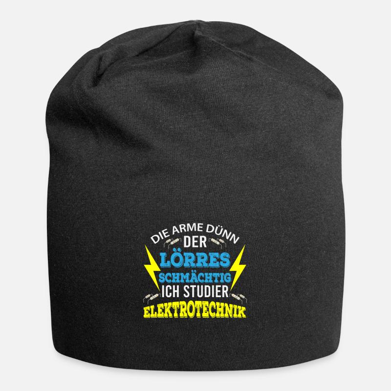 E-Technik Student Geschenk - Jersey-Beanie - Schwarz