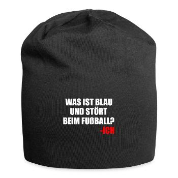 Witz Spruch Fussball Geschenk - Jersey-Beanie - Schwarz - Vorne