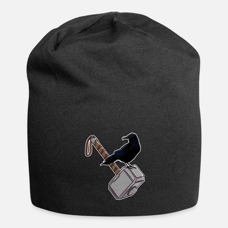 Thor Hammer Mjölnir Rabe - Jersey-Beanie - Schwarz