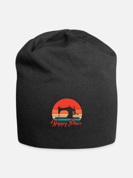 Nähen Nähmaschine Schneider Näherin Geschenk - Jersey-Beanie - Schwarz