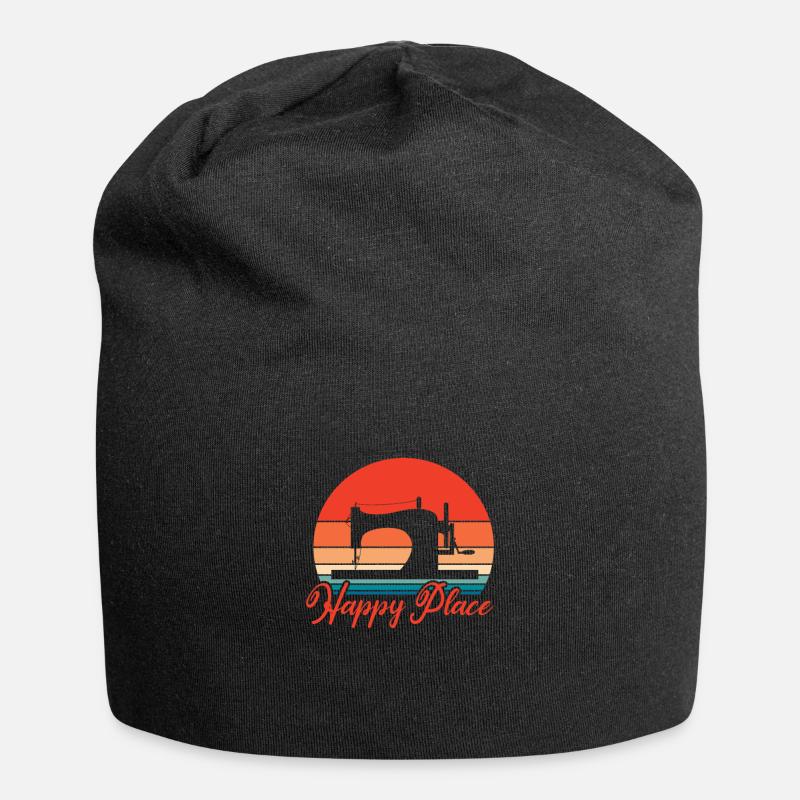 Nähen Nähmaschine Schneider Näherin Geschenk - Jersey-Beanie - Schwarz