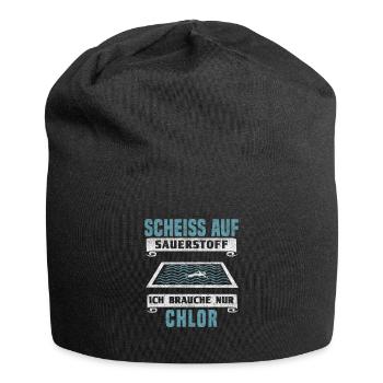 Schwimmer Schwimmbad Schwimmverein Schwimmen - Jersey-Beanie - Schwarz - Vorne