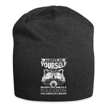 racoon - Jersey Beanie - charcoal grey - Front