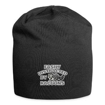 Waschbär Wald Bandit - Jersey-Beanie - Schwarz - Vorne