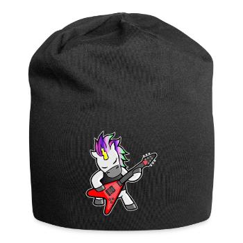 Einhorn Geschenk Für Frauen, Herren Und Kinder - Jersey-Beanie - Schwarz - Vorne