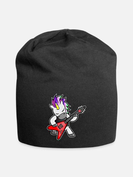 Einhorn Geschenk Für Frauen, Herren Und Kinder - Jersey-Beanie - Schwarz