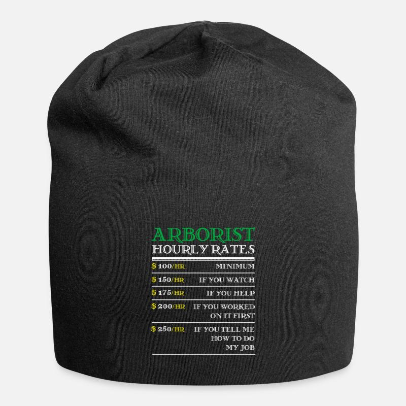 Arborist Baumpfleger - Jersey-Beanie - Schwarz